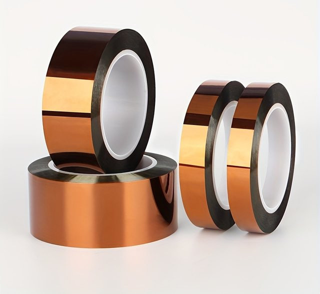 Wärmepolyimid-Isolierband für 3D-Drucker zur Reparatur, hochtemperaturbeständig, Farbe: Beige/Orange, Breite: 50 mm, Länge: 33 m - Bild 1