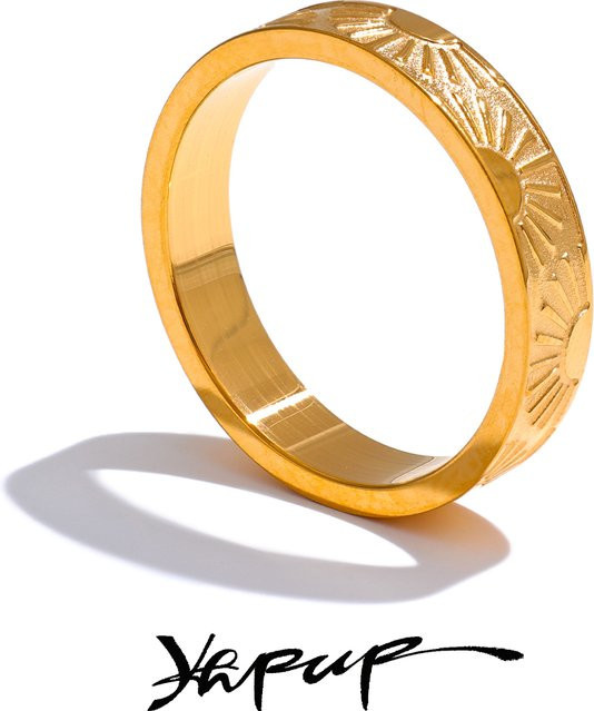 Yhpup Sonnenfingerring Edelstahl, Gold, Unisex - Bild 1
