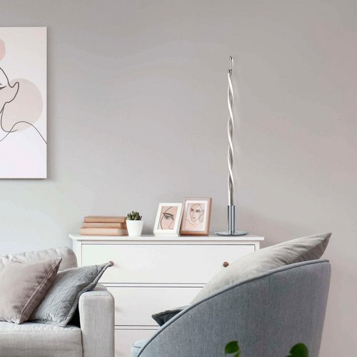 Näve LED-Tischleuchte Twist in Silberfarben, dimmbar, Höhe: 85 cm - Bild 2