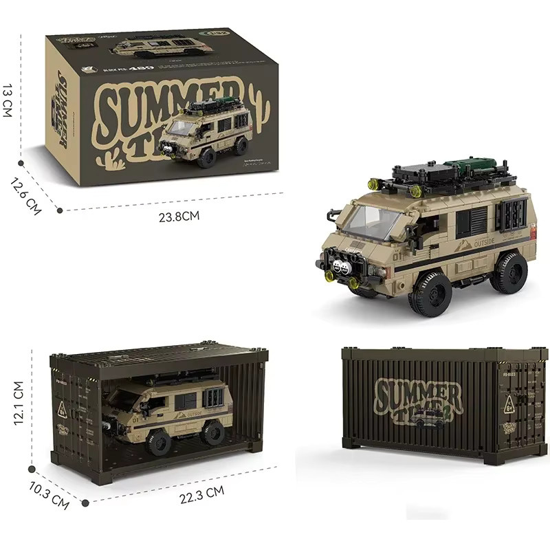 AMAZINGBLOKS Camper-Bausteinset, Stadt-Passagier-LKW-Modell, 489 Teile - Bild 2