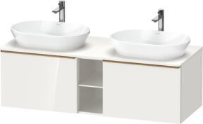 Duravit Waschtischunterschrank D-Neo in Weiß mit Holzoptik, glänzend - Bild 1