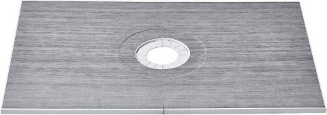 VEVOR Duschwannen-Set mit Zentralablauf, rechteckig, Grau, B/T/H: 152,4 x 96,5 x 2,8 cm - Bild 1