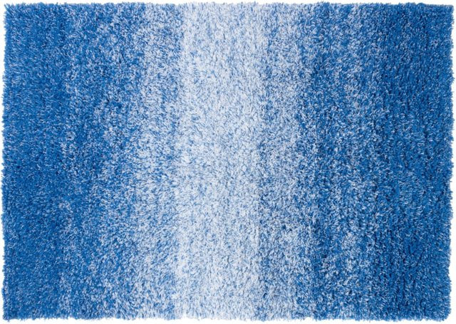 Casa Pura Badteppich Wave in Blau/Weiß, rutschsicher und schnelltrocknend, rechteckig und modern gestreift - Bild 1