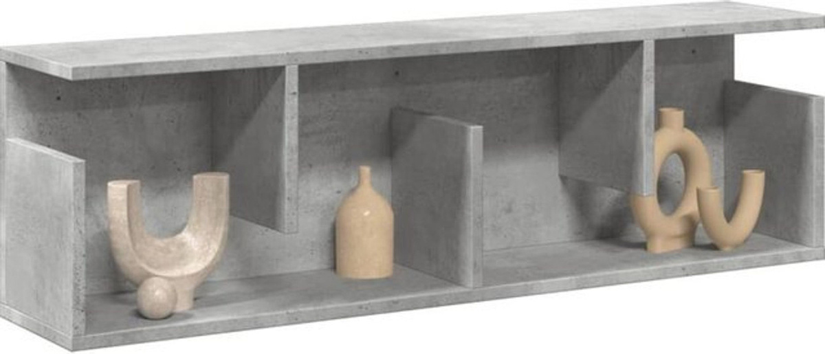 Wandschrank Vidaxl in Grau aus Holzwerkstoff im Industrial Design, B/T/H: 100 x 20 x 30 cm - Bild 1