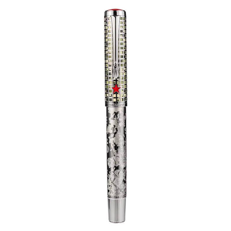 Hongdian WA35 Space Collection Füllfederhalter aus Metall in Silber als limitiertes Kalligraphie-Schreibinstrument - Bild 5