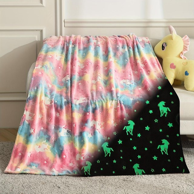 JMG Household Supplies Kuscheldecke Einhorn Rosa Fleece B/H: 70 x 100 cm - Bild 1