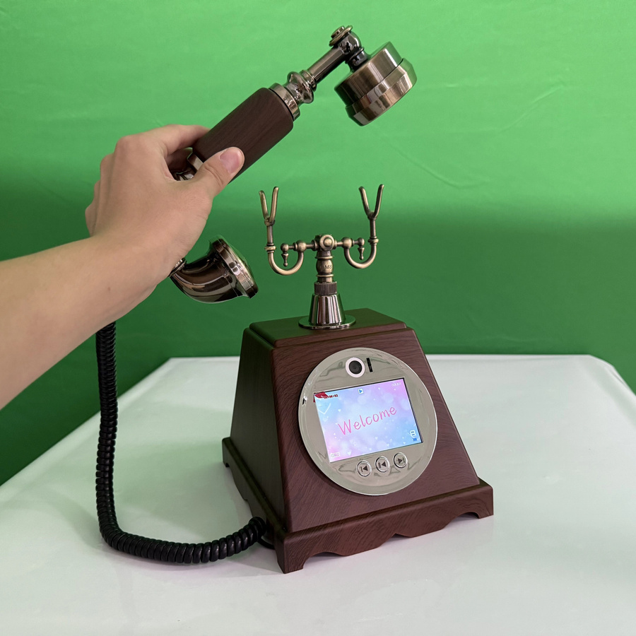 FEIYAQI 2K-Video-Gästebuch in Braun mit 8-MP-Kamera und 128-GB-Speicher für automatische HD-Aufzeichnungen und sofortige Fotoaufnahmen bei Hochzeiten, Geburtstagen und Events - Bild 5