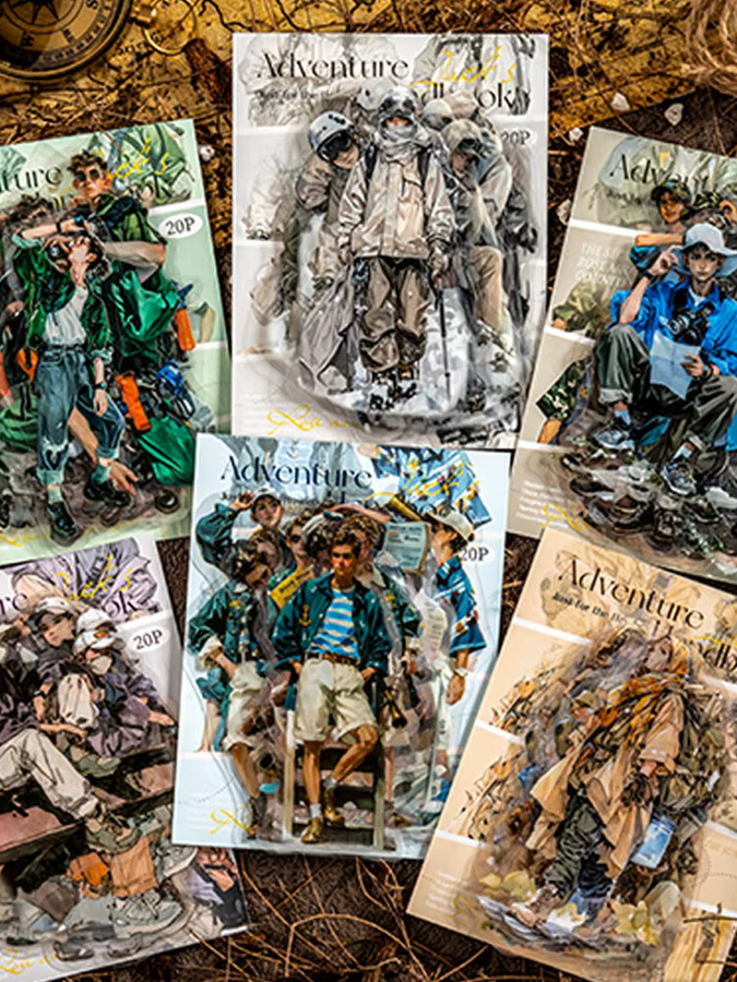 Mr.Paper Charakter-Abenteuer PET-Aufkleber Set, 20 Blatt, Mehrfarbig - Bild 3
