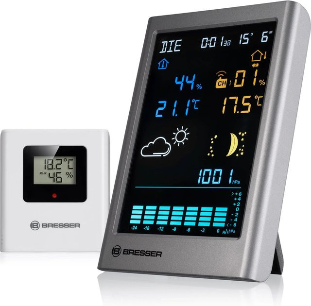 Bresser Funk-Wetterstation MeteoTemp TBV in Anthrazit - Bild 1