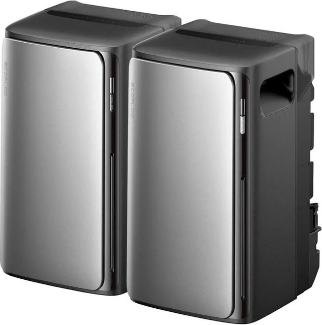 EcoFlow Stream Pro und Stream Max Balkonkraftwerk Speicher Set in Silber und Grau mit 0,55 m Parallelkabel - Bild 1