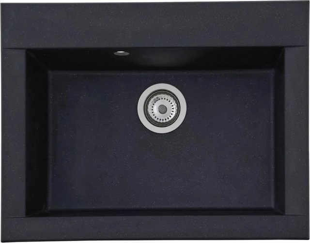 Respekta Einbauspüle Ohio aus Mineralite in Schwarz und Grau, B/H/T: 66 x 21 x 50 cm - Bild 1
