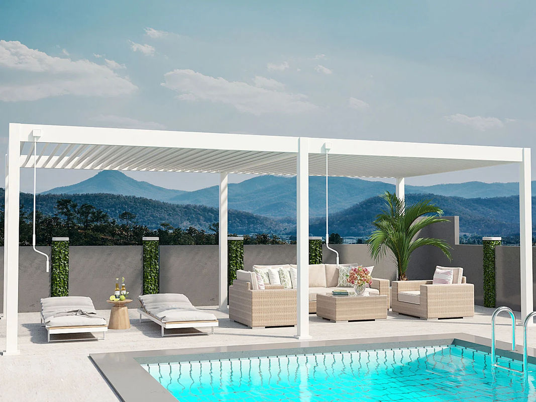 PergoLine Superior Pergola aus Aluminium in Weiß B: 7,2 m, T: 3,6 m, H: 2,55 m - Bild 2