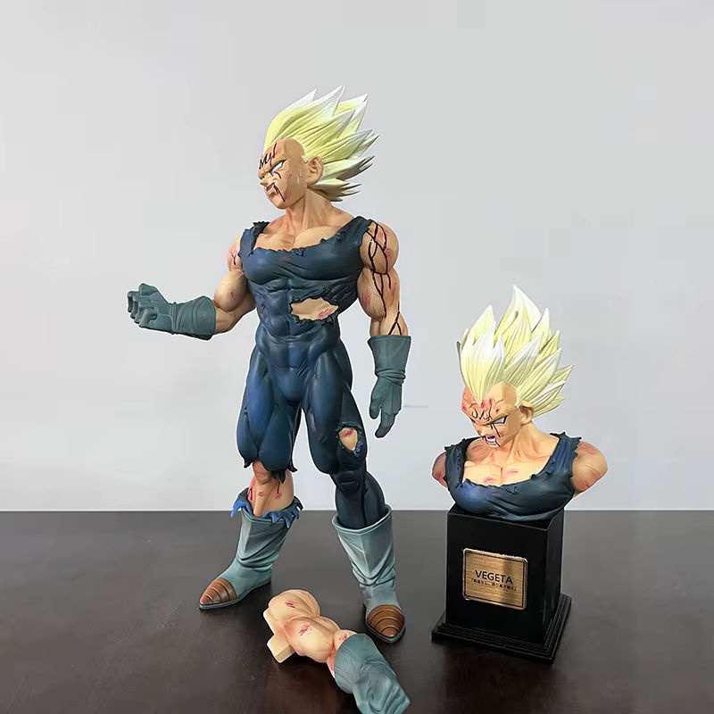 Bandai Dragon Ball Z Vegeta Actionfigur mit austauschbarem Kopf als Majin Vegeta Sammlerstück, mehrfarbig, Höhe: 28 cm - Bild 4