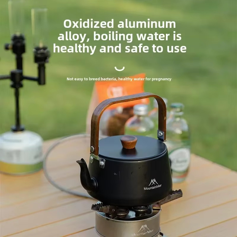 MOUNTAINHIKER Wasserkessel aus Aluminiumlegierung für Camping und Outdoor, Grau, 1,1 l - Bild 2