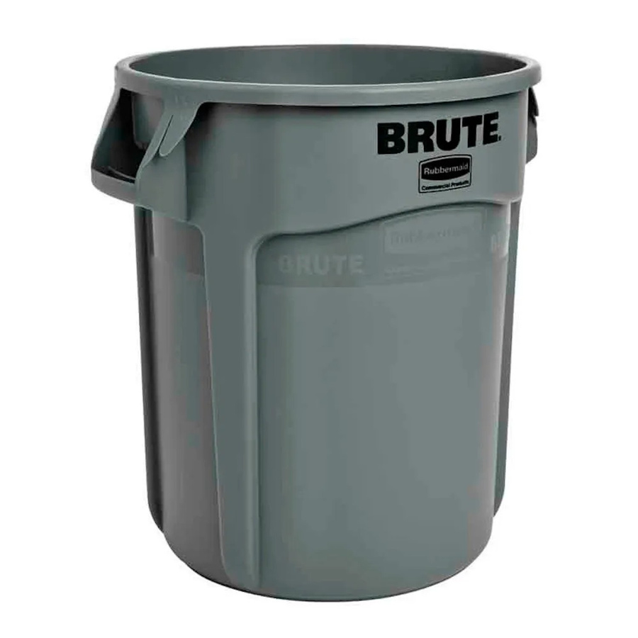 Rubbermaid Brute Runde Mehrzwecktonne mit Belüftungskanälen, Grau, H: 58,1 cm, Ø: 49,5 cm - Bild 2
