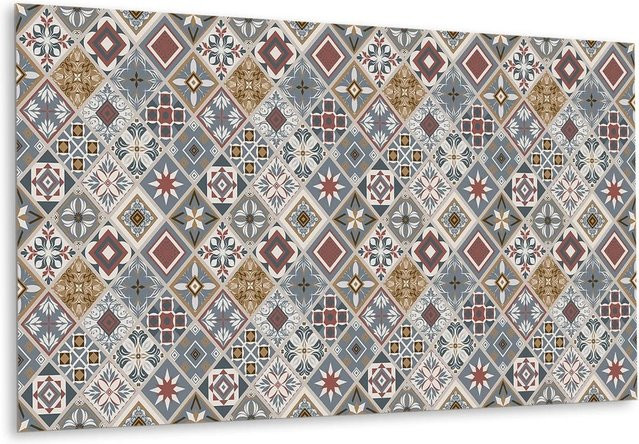 Tulup Wandpaneel Türkisches Patchwork Selbstklebende Vinyl Wandverkleidung Multicolour B: 100 cm, H: 50 cm - Bild 1