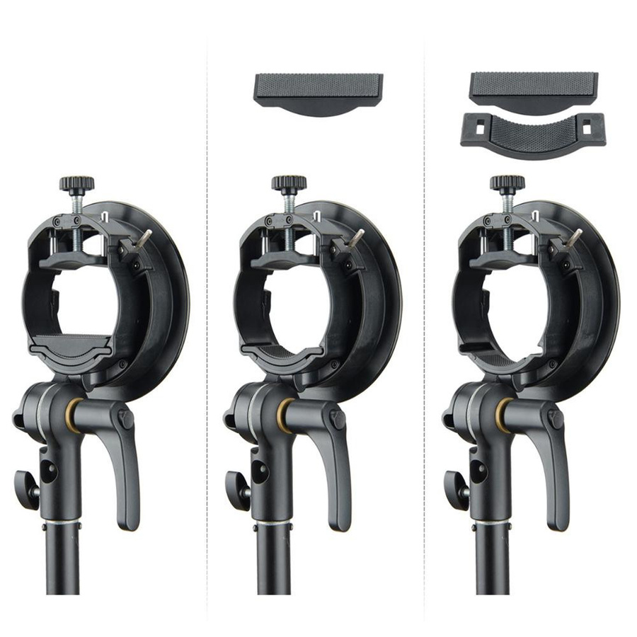 Godox S2 Tragbarer Blitz mit S-Typ-Halterung und Bowens-Mount für Speedlite V1 und V860II, Schwarz - Bild 3