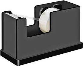 Wedo Klebefilmabroller mit transparentem Klebefilm in Schwarz und Transparent - Bild 1