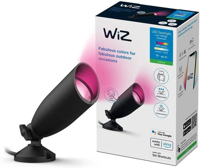 WiZ Outdoor LED Bodenspot Erweiterung Tunable White & Color, Schwarz, 450lm - Bild 2