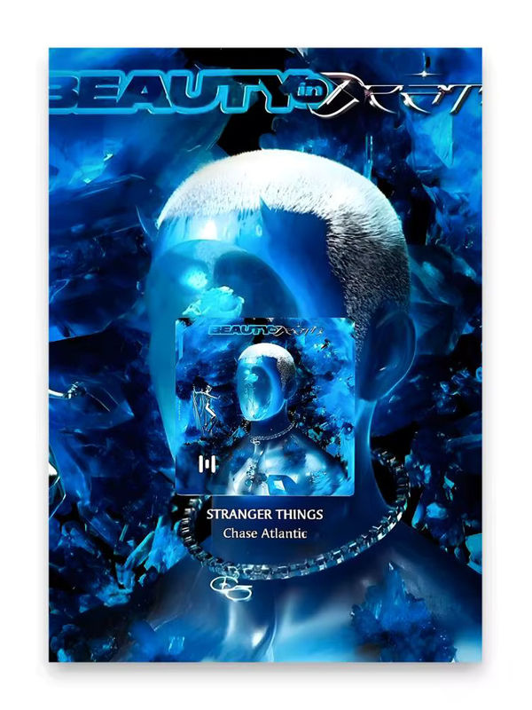 Chase Atlantic Beauty in Death Album Poster aus wasserfestem PVC, selbstklebend und mehrfarbig, wandmontiertes Wandkunst-Porträt im Hochformat - Bild 4