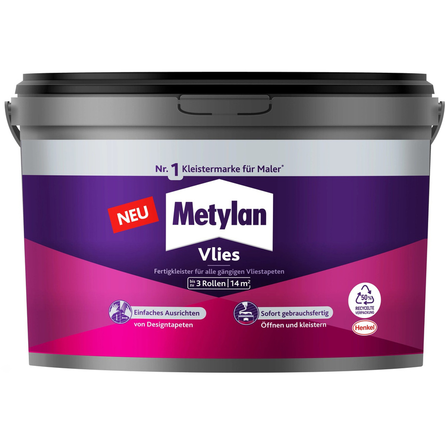 Metylan Fertigkleister für Vlies, transparent, 3 kg Eimer - Bild 2