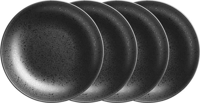Mäser Suppenteller-Set Essential aus Steinzeug in Schwarz - Bild 1