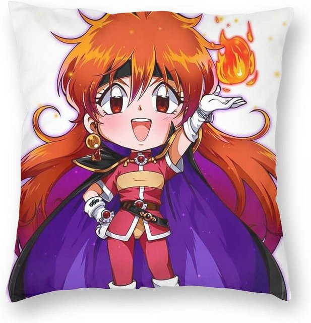 Lina Inverse Dragon Slave Slayers Quadratischer Kissenbezug aus Peach Skin, B/T/H: 18 x 18 x 18 cm - Bild 1