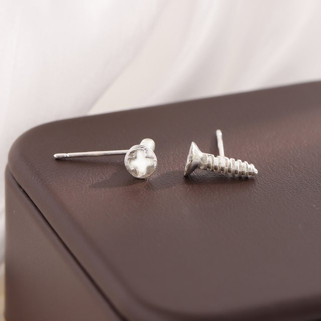 GaGa-Duck Ohrstecker 925 Silber, Damen, Schraubenförmig - Bild 1