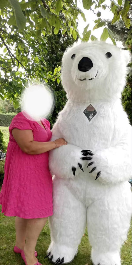 Potdemiel Riesenpanda-Kostüm, aufblasbar, Erwachsene - Bild 2