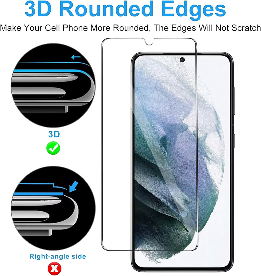 Displayschutz aus gehärtetem Glas für Samsung Galaxy S23 und die Samsung S23-Serie, transparent - Bild 3