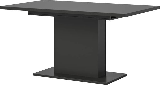 Inn.Furn Esstisch ausziehbar in Grau, moderner Küchentisch aus MDF und Metall, B/T/H: 150 x 90 x 76 cm (ausziehbar auf 190 cm) - Bild 1