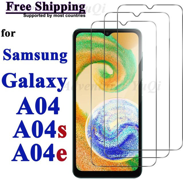 Samsung Displayschutzfolie aus gehärtetem Glas für Galaxy A04, A04s und A04e, transparent, HD-Kristall, 9H kratzfest - Bild 1