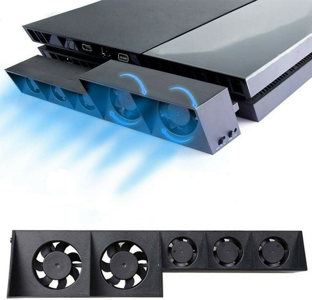 Sony PS4 Pro Slim Kühlstation und Standfuß in Schwarz für deine PlayStation 4 Konsole - Bild 1