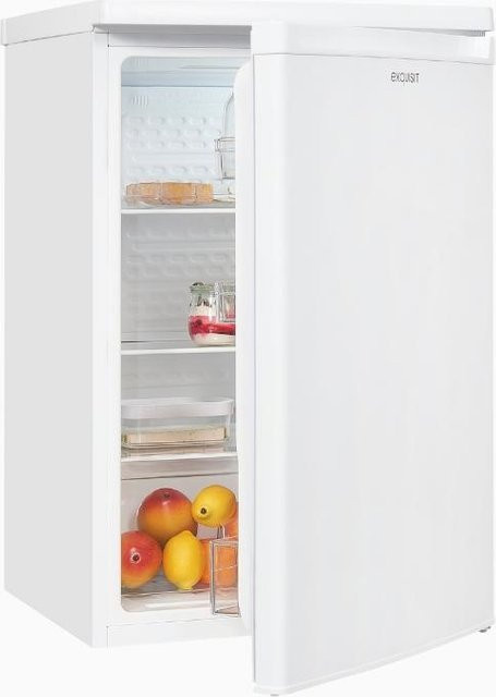 Exquisit KS516-V-040D Vollraumkühlschrank in Weiss mit LED-Innenbeleuchtung und Flaschenregal, B/T/H: 58 x 55 x 126 cm - Bild 1