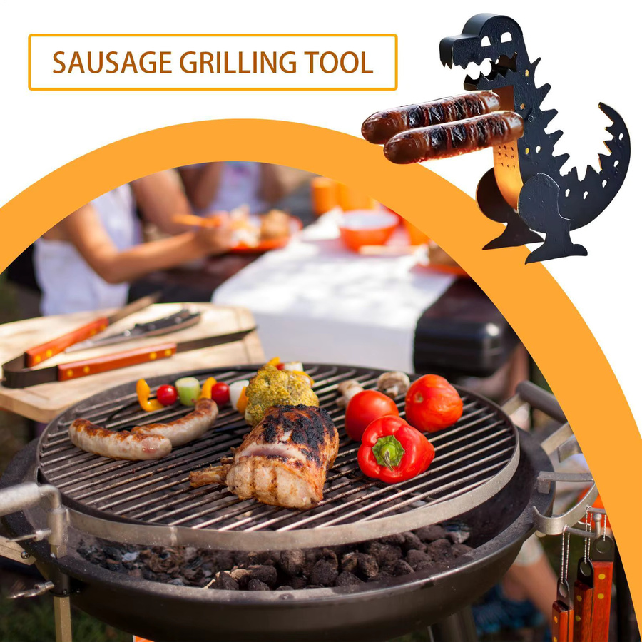 MonsterWurst Tragbarer BBQ Wurst Halter aus Edelstahl für Camping und Picknick - Bild 4