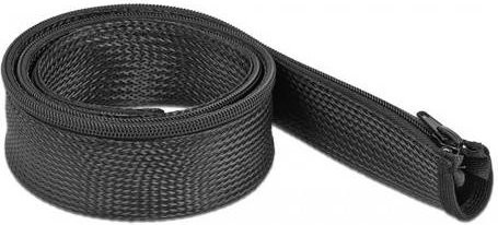 Delock Geflechtschlauch aus Polyester in Schwarz, Durchmesser: 35 mm, Länge: 1 m - Bild 1