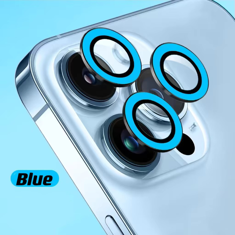 Set aus 2-3 Kameraobjektivschutz-Glasfolien in Orange für iPhone 15 Pro Max, 14 Plus, 13 Mini, 12, 11, 12 Pro, 14, 13 Pro und 12 Pro - Bild 2