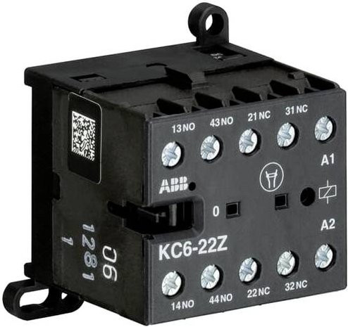 ABB KC6-22Z-16 Kleinschütz mit 2 Schließern und 2 Öffnern in Schwarz - Bild 1