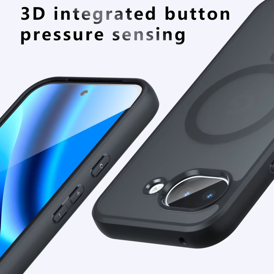 SZZXYEC MagSafe kompatible magnetische kabellose Ladehülle für Google Pixel 10A 5G, stoßfeste Rückabdeckung, transparent - Bild 4
