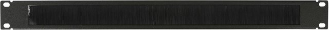 Lanview 1U Kabeldurchführung Simple Type in Schwarz, Breite: 48,30 cm - Bild 1