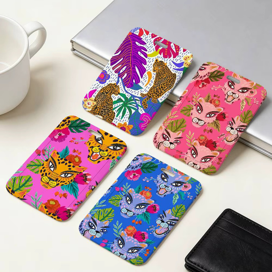 Beasts Tropical Leopard ID Name Badge Holder Ausweishülle aus Kunststoff in Multicolour - Bild 2