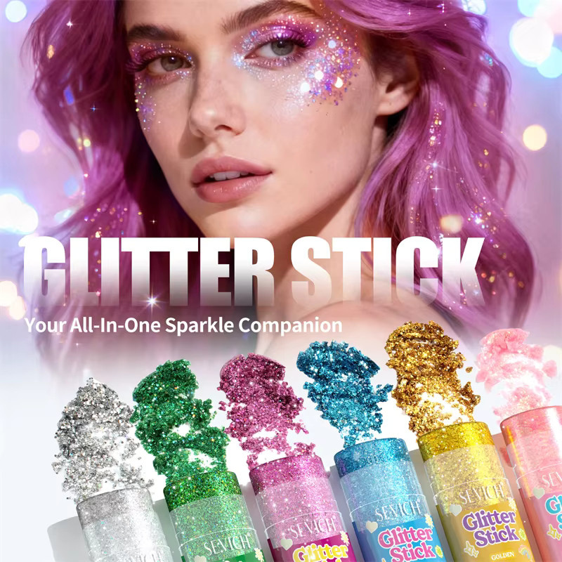 Glitzer-Gel-Stick, Pink, Schimmernd, Unisex - Bild 2