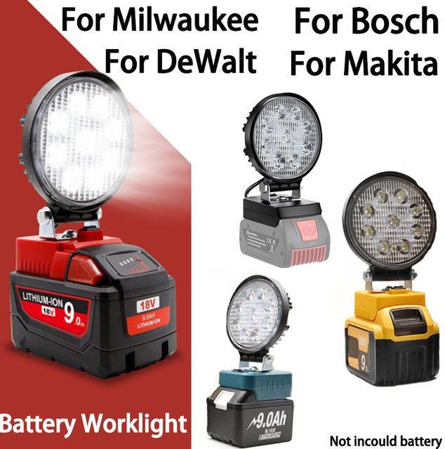 Turpow LED Arbeitslicht und Taschenlampe kompatibel mit Makita BL1830 18V und Dewalt DCB200 Akkus - Bild 1