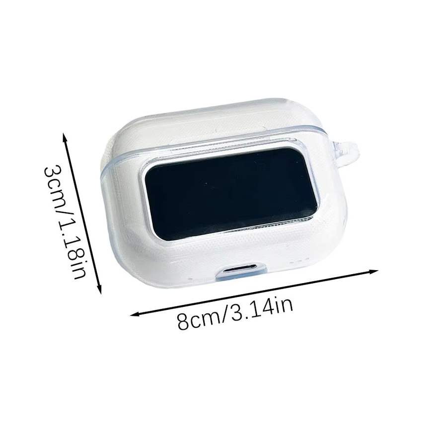 Stoßfeste Silikon Schutzhülle für A9 Pro Bluetooth Kopfhörer in Transparent/Weiß - Bild 3