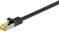 Goobay Patchkabel RJ-45 S/FTP Cat 7 Ethernet LAN Kabel in Schwarz, 1,0 m - Bild 1