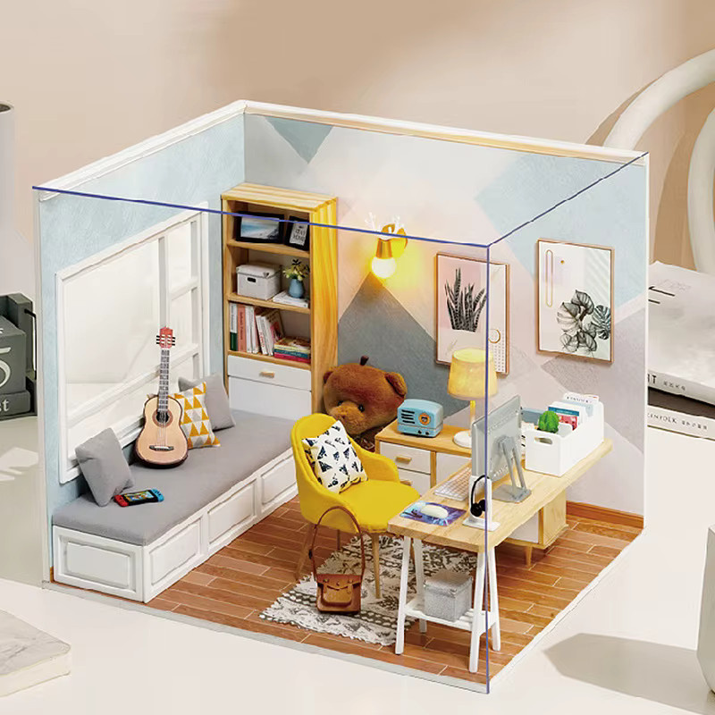 zuuton Holz-Puppenhaus DIY, 3D-Puzzle, Montage-Bausatz, Fantasy - Bild 1