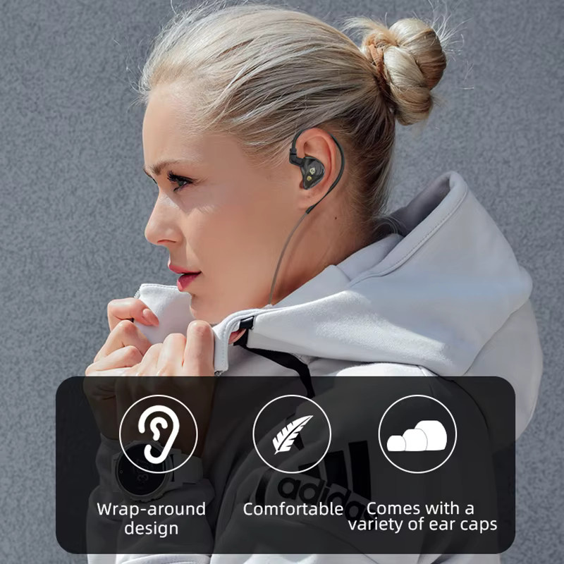 EARDECO In-Ear Kopfhörer mit Mikrofon und Geräuschunterdrückung, Stereo-Bass Sport-Ohrhörer mit 3,5 mm Klinkenanschluss, Schwarz - Bild 5