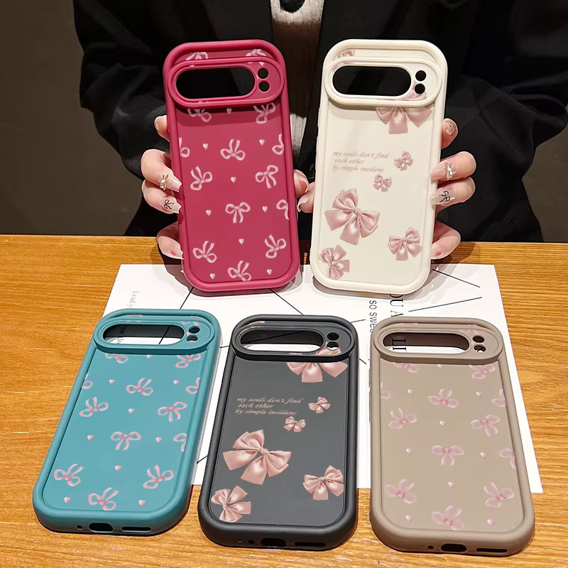 Stoßfeste TPU-Schutzhülle mit rosa Schleifen-Print für Google Pixel 10, 9 Pro XL, 8 Pro, 9A, 8A und 7A - Bild 3