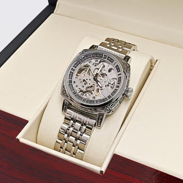 LUOLINGONGJUE Armbanduhr Automatik, Edelstahl, Schwarz, Damen - Bild 1