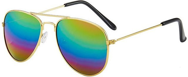 RMM Sunglasses Aviator, Metall, Vollrand, Kinder, rot, gold - Bild 1